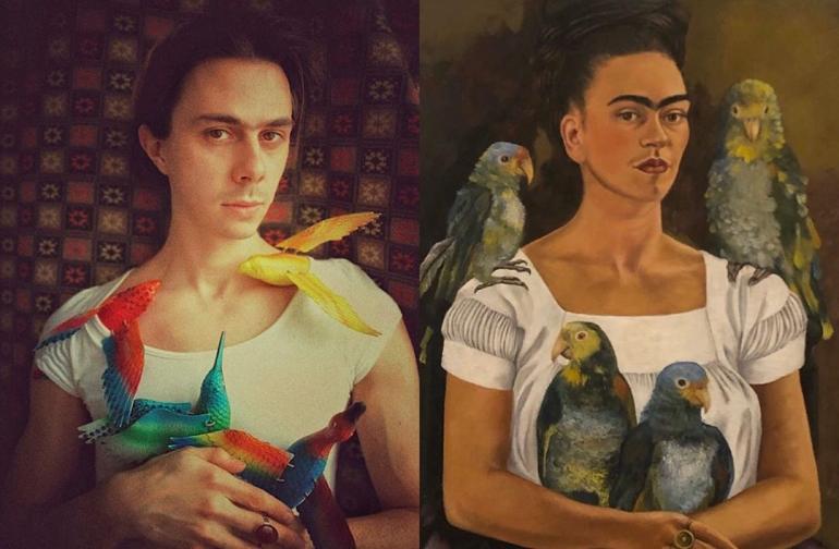 Фрида Кало «Я и мои попугаи»