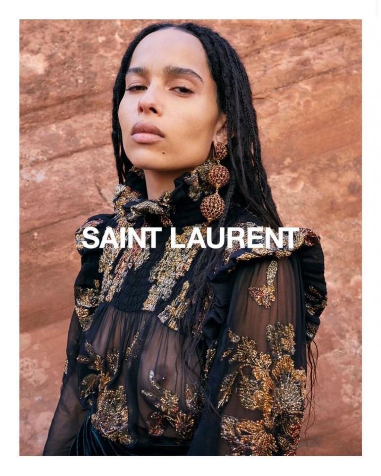 Зои Кравиц в рекламе Saint Laurent 