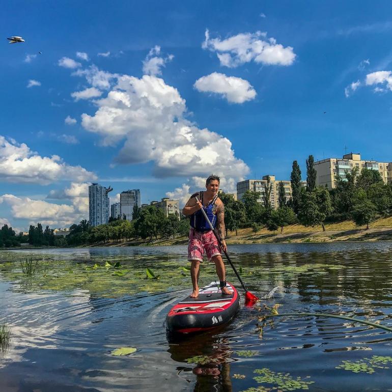 Александр Педан на SUP-борде