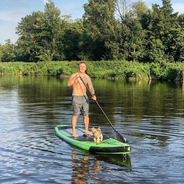 Александр Педан на SUP-борде