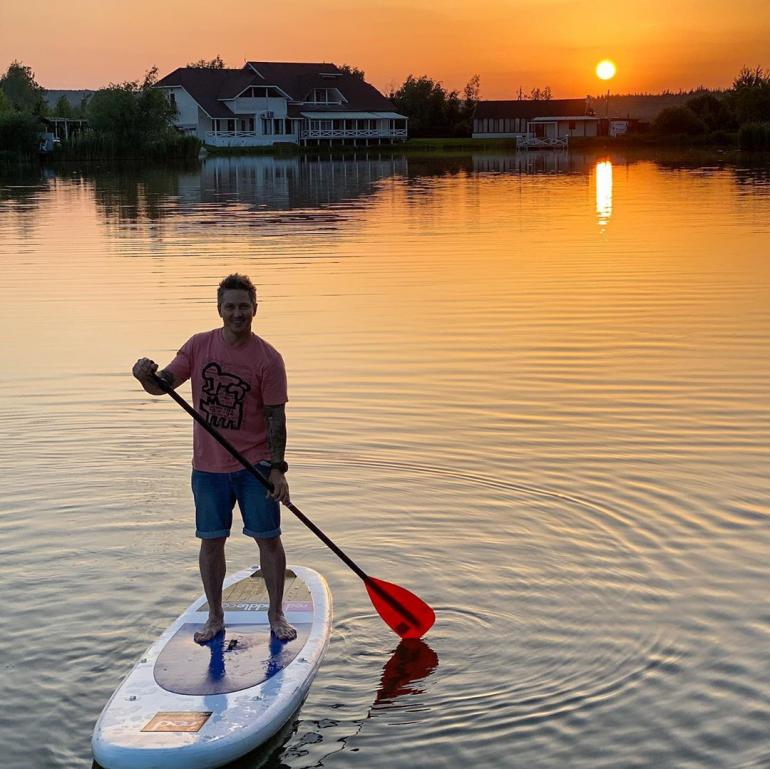 Александр Педан на SUP-борде