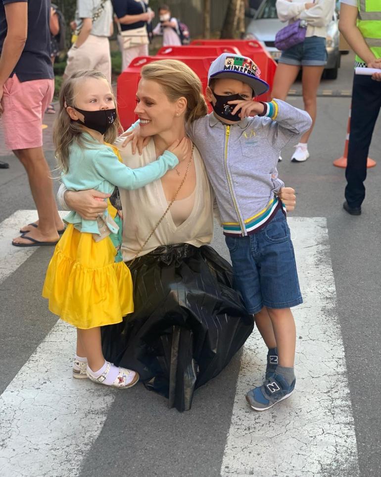 Ольга Фреймут с младшими детьми