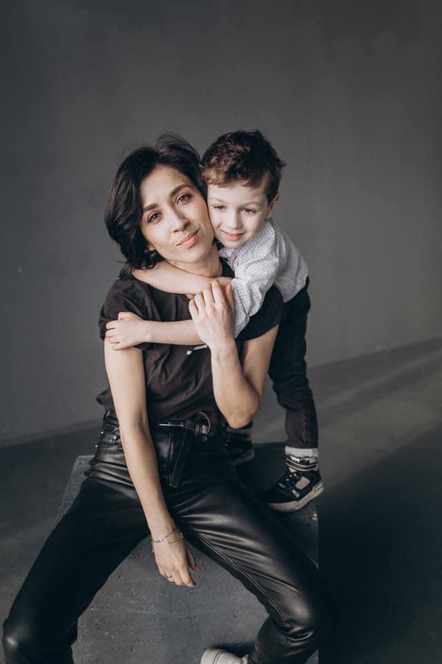 Анна Завальская с сыном Ильей