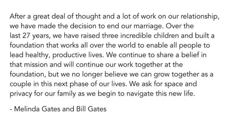 Билл Гейтс заявление
