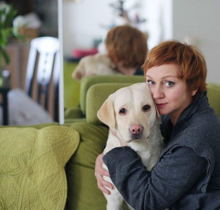 Римма Зюбіна із собакою