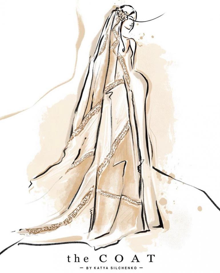 Ескіз весільної сукні Наді Дорофєєвої