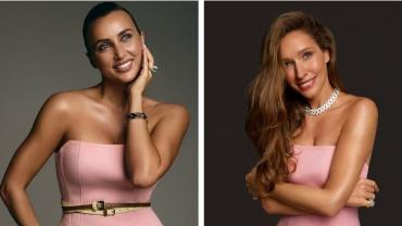 Катерина Осадча і Анна Різатдінова в рожевій сукні