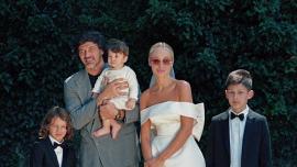 Каха Каладзе с женой и детьми