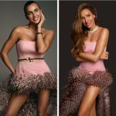 Катерина Осадча і Анна Різатдінова в рожевій сукні